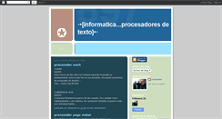 Desktop Screenshot of informatica-procesadoresdetexto.blogspot.com