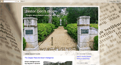 Desktop Screenshot of pastordonblog.blogspot.com