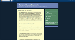 Desktop Screenshot of bestpersonalfinanceinfo.blogspot.com