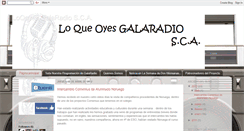 Desktop Screenshot of loqueoyesgalaradio.blogspot.com