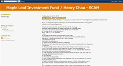 Desktop Screenshot of mapleleafinvestmentfundhenrychau-scam.blogspot.com