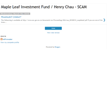 Tablet Screenshot of mapleleafinvestmentfundhenrychau-scam.blogspot.com