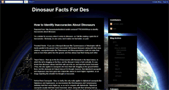 Desktop Screenshot of dinofactsfordes.blogspot.com