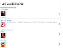 Tablet Screenshot of ilovezararabinowicz.blogspot.com