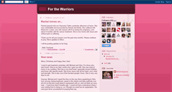 Desktop Screenshot of forthewarriors.blogspot.com