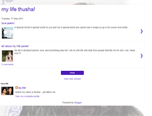Tablet Screenshot of mylifethusha.blogspot.com