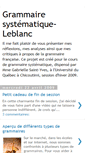 Mobile Screenshot of grammairesystmatique-leblanc.blogspot.com