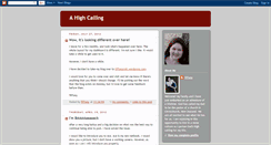 Desktop Screenshot of ahighcalling2007.blogspot.com