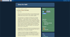 Desktop Screenshot of graceforhaiti.blogspot.com