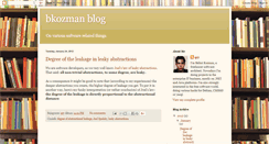 Desktop Screenshot of bkozman.blogspot.com