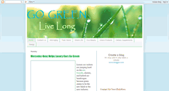 Desktop Screenshot of go-green-live-long.blogspot.com