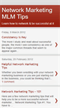 Mobile Screenshot of networkmarketingmlmtips.blogspot.com
