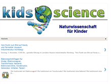 Tablet Screenshot of naturwissenschaft-fuer-kinder.blogspot.com