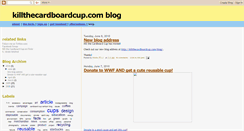 Desktop Screenshot of killthecardboardcup.blogspot.com