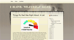 Desktop Screenshot of ihavewritersblog.blogspot.com