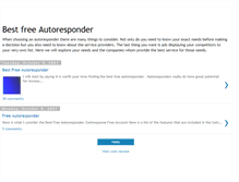 Tablet Screenshot of bestfreeautoresponder.blogspot.com