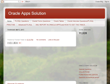 Tablet Screenshot of oracleappssolution.blogspot.com