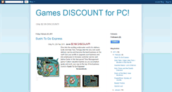 Desktop Screenshot of gamesdiscount.blogspot.com