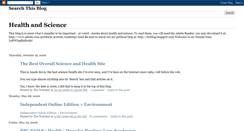 Desktop Screenshot of healthandscience.blogspot.com