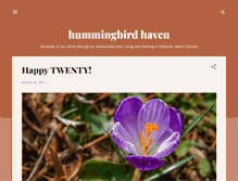 Tablet Screenshot of gail-hummingbirdhaven.blogspot.com