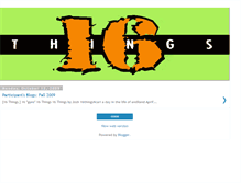 Tablet Screenshot of 16thingsfall09.blogspot.com