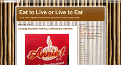 Desktop Screenshot of eatliveeat.blogspot.com