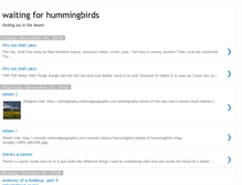 Tablet Screenshot of hummingbirdwarrior.blogspot.com