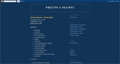 Desktop Screenshot of preethirecipes.blogspot.com