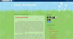 Desktop Screenshot of meioambienteebioetica.blogspot.com