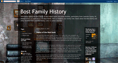 Desktop Screenshot of bostfamilyhistory.blogspot.com