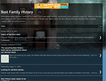 Tablet Screenshot of bostfamilyhistory.blogspot.com