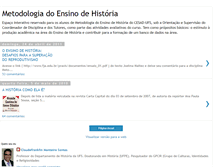 Tablet Screenshot of metodologiadoensinodehistoria.blogspot.com