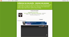 Desktop Screenshot of cienciasdareligiao.blogspot.com