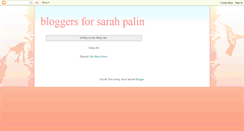 Desktop Screenshot of bloggers4sarahpalin.blogspot.com