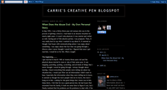 Desktop Screenshot of carriescreativepenblogspot.blogspot.com