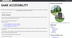 Desktop Screenshot of game-accessibility.blogspot.com