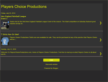 Tablet Screenshot of playerschoiceproductions.blogspot.com