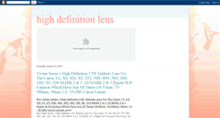 Desktop Screenshot of highdefinitionlens.blogspot.com