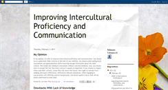 Desktop Screenshot of improvinginterculturalproficiency.blogspot.com