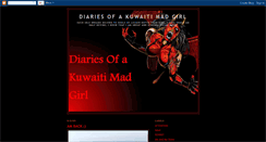 Desktop Screenshot of diaries-of-a-kuwaiti-mad-girl.blogspot.com