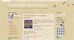 Desktop Screenshot of curiosidades-ciencia.blogspot.com
