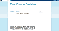 Desktop Screenshot of earn-free-in-pakistan.blogspot.com