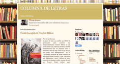 Desktop Screenshot of columnadeletras.blogspot.com