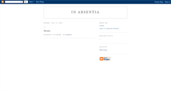 Desktop Screenshot of absentia.blogspot.com