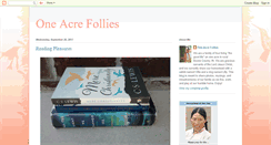 Desktop Screenshot of oneacrefollies.blogspot.com