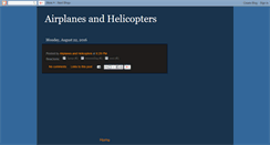 Desktop Screenshot of airplaneshelicopters.blogspot.com