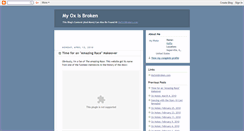 Desktop Screenshot of my-ox-is-broken.blogspot.com