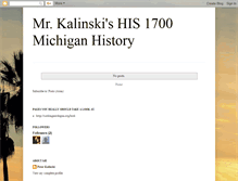 Tablet Screenshot of kalinskimichiganhistory.blogspot.com