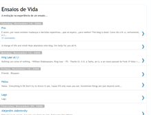 Tablet Screenshot of ensaiosdevida.blogspot.com