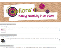 Tablet Screenshot of creativeoptionscrafts.blogspot.com